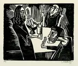 Emmaus by Karl Schmidt-Rottluff, 1918, Woodcut, sold May 2004