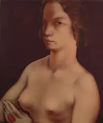 Hans Orlowski, Weiblicher Halbakt, 1931, Oil on panel