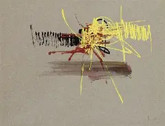 Georges Mathieu, Composition, 1956, Gouache