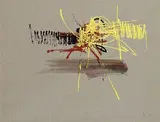 Georges Mathieu, Composition, 1956, Gouache