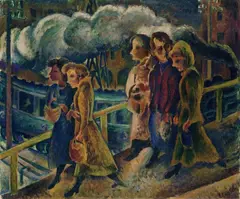 Feierabend by Max Unold, 1921, Oil on canvas, sold May 2004