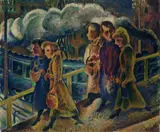 Max Unold, Feierabend, 1921, Oil on canvas