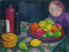Rudolf Möller, Stillleben mit Kind, 1914, Oil on canvas