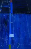 Max Ackermann, Komposition in Blau, 1965, Oil