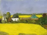 Landschaft bei Gelting by Klaus Fußmann, 1999, Gouache, sold May 2004