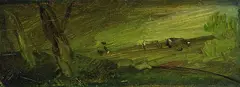 Wilhelm Busch, Kleine grüne Wiesenlandschaft, 1892, Oil