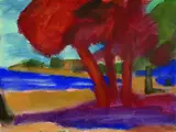 William Straube, Baumgruppe, 1928, Watercolour