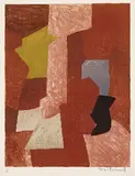 Composition rouge, jaune et bleue by Serge Poliakoff, 1957, Lithograph printed in colours, sold May 2004