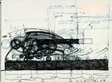 Jean Tinguely, Hannibal, 1967, Felt-tip pen and ink drawing