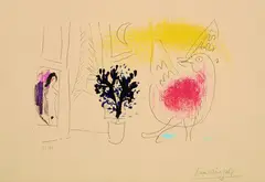 Der rote Hahn by Marc Chagall, 1957, Lithograph printed in colours, sold May 2004