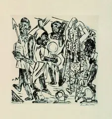 Niggertanz by Max Beckmann, 1921, Drypoint, sold May 2004