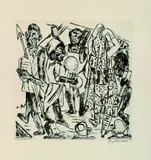 Max Beckmann, Niggertanz, 1921, Drypoint