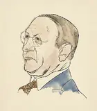 Porträt Max Hermann-Neisse by George Grosz, 1925, Pen and Indian ink drawing, sold May 2004