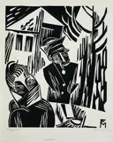 Winter by Conrad Felixmüller, 1919, Woodcut, sold May 2004