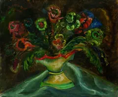 Walter Schulz-Matan, Blumenstillleben, 1923, Oil on canvas