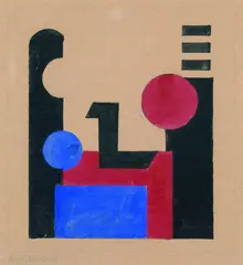 Kurt Schmidt, Geometrische Komposition, 1923, Gouache