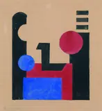 Kurt Schmidt, Geometrische Komposition, 1923, Gouache