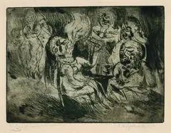 Bernhard Kretzschmar, Feuerspeier, 1920, Etching
