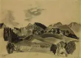 Friedl Dicker-Brandeis, Landschaft, Charcoal drawing