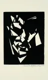 Reinhard Hilker, Porträt, 1920, Woodcut