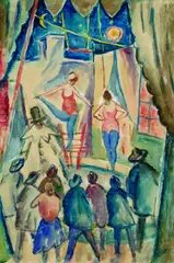 August Kallert, Artistinnen, Watercolour
