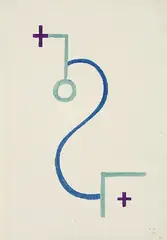 Lothar Schreyer, Konstruktive Komposition, 1923, Watercolour