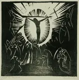 Fritz Fuhrken, Golgatha, 1921, Linocut