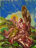 Moritz Melzer, Ohne Titel, 1919, Woodcut printed in colours
