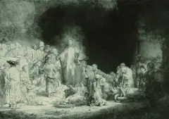 Harmensz. van Rijn Rembrandt, Christus heilt die Kranken. - Genannt: Das Hundertguldenblatt, 1649, Etching