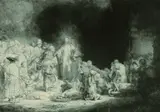 Harmensz. van Rijn Rembrandt, Christus heilt die Kranken. - Genannt: Das Hundertguldenblatt, 1649, Etching