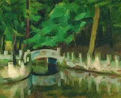 Friedrich Ahlers-Hestermann, Die weiße Brücke, 1919, Oil on canvas