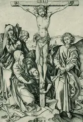 Martin Schongauer, Christus am Kreuz, Copper engraving