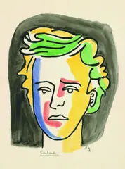 Fernand Léger, Portrait de Rimbaud, 1949, Gouache