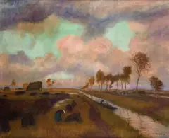 Otto Modersohn, Moorlandschaft, 1939, Oil on canvas