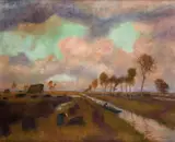 Otto Modersohn, Moorlandschaft, 1939, Oil on canvas