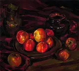 Peter August Böckstiegel, Stillleben, 1948, Oil on fibreboard