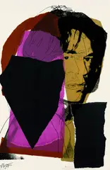 Mick Jagger by Andy Warhol, 1975, Silkscreen printed in colours, sold Mar 2004