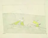 Dampfsegler vor einer Insel by Lyonel Feininger, 1933, Watercolour, sold Mar 2004