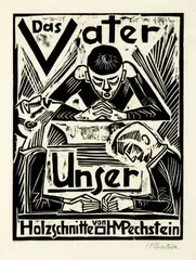 Das Vater Unser by Max Pechstein, Woodcut, sold Mar 2004