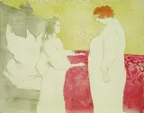 Femme au lit, profil, au petit lever by Henri de Toulouse-Lautrec, 1896, Lithograph printed in colours, sold Mar 2004