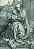 Maria mit dem Kind an der Mauer by Albrecht Durer, 1514, Copper engraving, sold Mar 2004