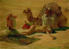 Eugene Ansen-Hofmann, Sklavenhändler, Oil on canvas