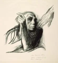 Ruf des Todes by Käthe Kollwitz, 1934, Lithographie auf Velin, sold Mar 2004