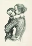 Mutter mit Jungem by Käthe Kollwitz, 1933, Lithograph, sold Mar 2004