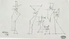 Ghosties by Lyonel Feininger, 1955, Pen and Indian ink drawing, sold Mar 2004