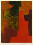 Composition orange et verte by Serge Poliakoff, 1964, Farblithografie auf Bütten, sold Mar 2004