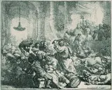 Harmensz. van Rijn Rembrandt, Christus die Händler aus dem Tempel treibend