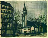 Bernard Buffet, Saint-Germain-Des-Prés, 1962, Lithograph printed in colours