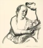 Mütter gebt von euerm Überfluss! by Käthe Kollwitz, 1926, Lithograph, sold Mar 2004