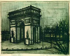 L'Arc de Triomphe by Bernard Buffet, 1962, Lithograph printed in colours, sold Mar 2004